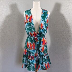 Milly Tropical Parrot Print Dress